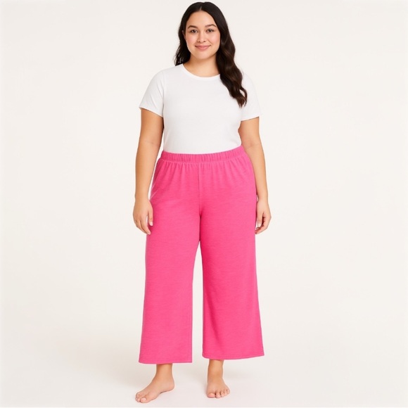Joyspun Women’s Wide Leg Sleep Shorts – Hot Pink (Size Large 12–14) New - Picture 1 of 6